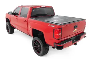 Rough Country - 49119651 | Rough Country Hard Tri-Fold Flip Up Bed Cover (2014-2018 Silverado, Sierra 1500 2WD/4WD | 2015-2019 Silverado, Sierra 2500 HD, 3500 HD 2WD/4WD | 6'7" Bed) - Image 3
