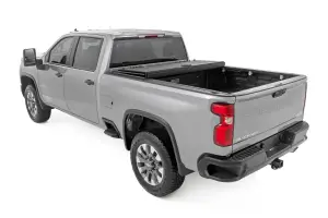 Rough Country - 49120651 | Rough Country Hard Tri-Fold Flip Up Bed Cover Chevrolet Silverado / GMC Sierra 2500 HD & 3500 HD | 6'9" Bed - Image 4