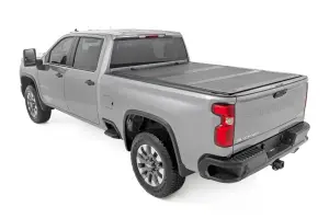 Rough Country - 49120651 | Rough Country Hard Tri-Fold Flip Up Bed Cover Chevrolet Silverado / GMC Sierra 2500 HD & 3500 HD | 6'9" Bed - Image 3
