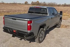 Rough Country - 49120651 | Rough Country Hard Tri-Fold Flip Up Bed Cover Chevrolet Silverado / GMC Sierra 2500 HD & 3500 HD | 6'9" Bed - Image 9