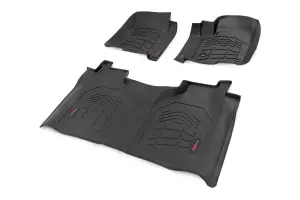 Rough Country - SM21612 | Rough Country Sure Fit Floor Mats For Crew Cab Chevrolet Silverado / GMC Sierra 1500, 2500 HD & 3500 HD | First & Second Row, Front Row Bucket Seats - Image 2