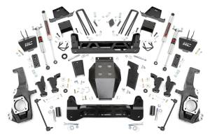 11740 | Rough Country 7 Inch Lift Kit Torsion Drop Chevrolet Silverado / GMC Sierra 2500 HD & 3500 HD 4WD | No Factory Rear Overload Springs, M1 Monotube Shocks
