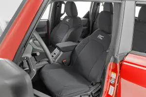 91059 | Rough Country Seat Covers For Ford Bronco 4WD | With Rear Folding Armrest
