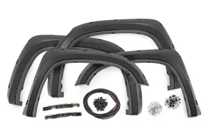 Rough Country - F-T11411A | Rough Country Pocket Fender Flares For Toyota Tundra 2/4WD (2014-2021) | Flat Black - Image 1