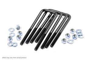 7603 | Rough Country Universal Square U-Bolt Kit | 9/16 in Thread Size, 13.5 in Inside Length, 2.5 in Inside Width