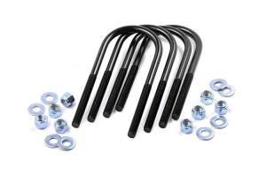 7618 | Rough Country Universal Round U-Bolt Kit | 1/2 in Thread Size, 9.0 in Inside Length, 3.75 in Inside Width
