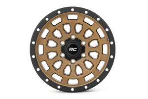 87170912 | Rough Country 87 Series Wheel | Simulated Beadlock | Bronze/Black | 17x8.5 | 6x5.5 | +0mm