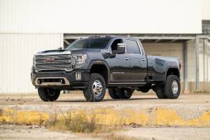 Rough Country - 95640RED | Rough Country 3 Inch Lift Kit For Chevrolet Silverado / GMC Sierra 3500 HD 2WD/4WD | Red Finish Arm, M1 Monotube Shocks - Image 2