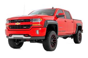 Rough Country - F-C11413A-GAN | Rough Country Pocket Fender Flares Chevrolet Silverado 1500 (2014-2018) / 2500 HD (2015-2019) | 5' 8" Bed, Silver Ice Metallic - Image 2