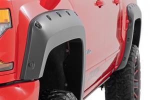 Rough Country - F-C11413A-GAN | Rough Country Pocket Fender Flares Chevrolet Silverado 1500 (2014-2018) / 2500 HD (2015-2019) | 5' 8" Bed, Silver Ice Metallic - Image 3