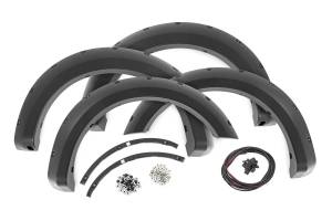 F-F10911A-UX | Rough Country Pocket Fender Flares For Ford F-150 2WD/4WD (2009-2014) | Ingot Silver Metallic