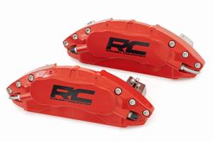 Rough Country - 71142_A | Rough Country Caliper Covers For Jeep Gladiator JT | Red, Front and Rear - Image 3