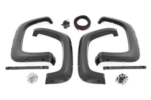 F-C12011 | Rough Country Pocket Fender Flares Chevrolet Silverado 2500 HD / 3500 HD | Flat Black