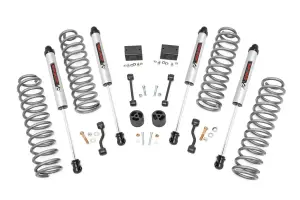 79670 | Rough Country 2.5 Inch Lift Kit For Jeep Wrangler JL 4WD | V2 Monotube Shocks