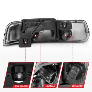 Anzo USA - 111011 | Anzo USA Crystal Headlights Chrome (1999-2002 Silverado 1500, 2500 | 2001-2002 Silverado 3500 | 2000-2006 Suburban, Tahoe) - Image 4