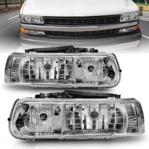 Anzo USA - 111011 | Anzo USA Crystal Headlights Chrome (1999-2002 Silverado 1500, 2500 | 2001-2002 Silverado 3500 | 2000-2006 Suburban, Tahoe) - Image 5