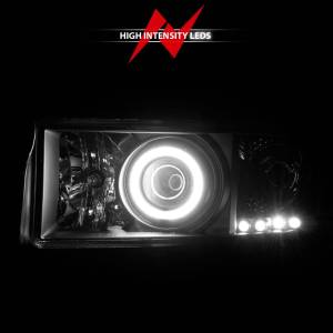 Anzo USA - 111065 | Anzo USA Projector Headlights w/ Halo Black (1994-2001 Ram 1500 | 1994-2002 Ram 2500, 3500) - Image 5