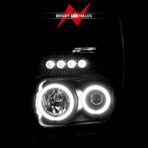 Anzo USA - 111168 | Anzo USA Projector Headlights w/ RX Halo Black (2008-2010 F250, F350 Super Duty) - Image 5