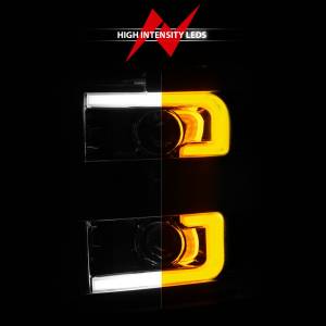 Anzo USA - 111366 | Anzo USA Projector Headlights w/ Switchback Chrome w/ Chrome Trim (2015-2019 Silverado 2500 HD, 3500 HD) - Image 5