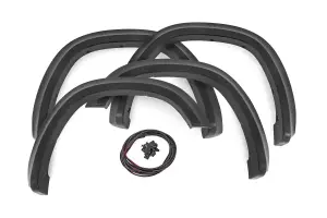 S-C12210-G9K | Rough Country Sport Fender Flares For Chevy Silverado 1500 2WD/4WD | Satin Steel