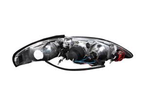 Anzo USA - 121039 | Anzo USA Projector Headlights w/ Halo Chrome 1pc (1994-1998 Mustang) - Image 1
