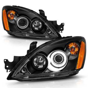Anzo USA - 121102 | Anzo USA Projector Headlights w/ Halo Black (2004-2007 Lancer) - Image 2