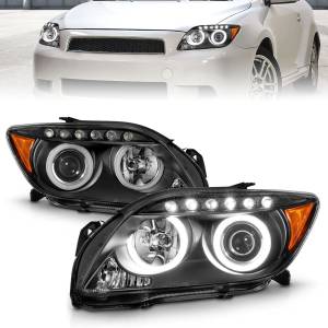 Anzo USA - 121119 | Anzo USA Projector Headlights w/ Halo Black (2005-2010 Scion TC) - Image 6