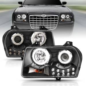 Anzo USA - 121152 | Anzo USA Projector Headlights w/ Halo Black (2005-2010 300) - Image 6
