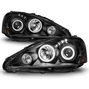 121197 | Anzo USA Projector Headlights w/ Halo Black (2005-2006 RSX)