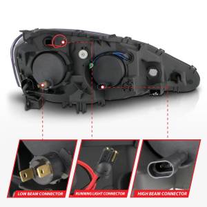 Anzo USA - 121197 | Anzo USA Projector Headlights w/ Halo Black (2005-2006 RSX) - Image 3