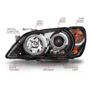 Anzo USA - 121199 | Anzo USA Projector Headlights w/ Halo Black (2001-2005 IS300) - Image 4