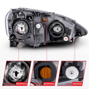 Anzo USA - 121209 | Anzo USA Crystal Headlights Black (2002-2004 RSX) - Image 3