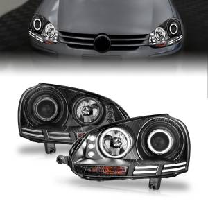 Anzo USA - 121345 | Anzo USA Projector Headlights w/ Halo Black (2005.5-2010 Jetta | 2006-2009 Rabbit, GTI) - Image 6