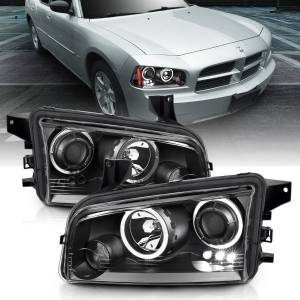 Anzo USA - 121381 | Anzo USA Projector Headlights w/ Halo Black (2006-2010 Charger) - Image 6