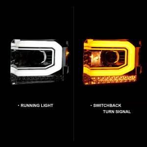 Anzo USA - 111488 | Anzo USA Projector Headlight Plank Style Chrome w/ Switchback 2014-2015 Sierra 1500 | 2015-2019 Sierra 2500 HD, 3500 HD) - Image 6