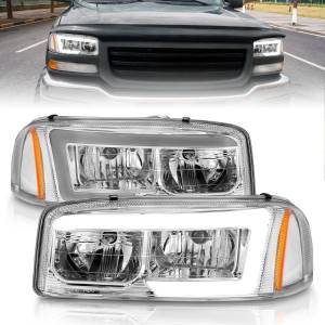 Anzo USA - 111523 | Anzo USA Projector Headlights w/ Light Bar Chrome (1999-2006 Sierra 1500, 2500, 3500 | 2000-2006 Yukon) - Image 6