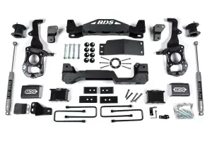 BDS1579H | BDS Suspension 6 Inch Lift Kit For Ford F-150 4WD | Rear 5 Inch Block Kit, Rear NX2 Nitro Series Shocks