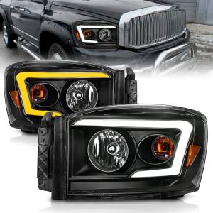 Anzo USA - 111526 | Anzo USA Crystal Headlight W/ Light Bar Switchback Black Housing Clear Lens (2006-2008 Ram 1500 | 2006-2009 Ram 2500, 3500) - Image 6