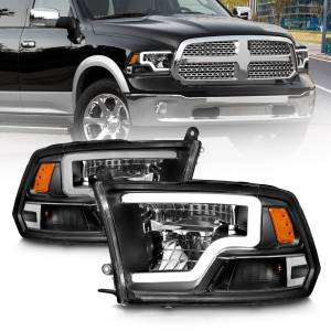 Anzo USA - 111539 | Anzo USA Full Led Square Projector Headlights w/ Light Bar Black (2009-2018 Ram 1500 | 2010-2018 Ram 2500, 3500) - Image 6