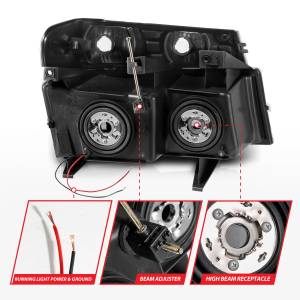 Anzo USA - 111559 | Anzo USA Crystal Headlights w/ Light Bar Chrome Housing 4pcs (2004-2012 Colorado, Canyon) - Image 3