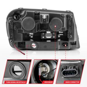 Anzo USA - 111572 | Anzo USA Projector Headlights w/ Halo Black Housing (2002-2009 Trailblazer) - Image 4