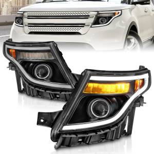 Anzo USA - 111575 | Anzo USA Projector Headlights w/ Light Bar Black Housing (2011-2015 Explorer) - Image 6