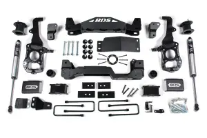 BDS1583FS | BDS Suspension 4 Inch Lift Kit For Ford F-150 4WD | Rear 3 Inch Block Kit, Rear Fox 2.0 Performance Series