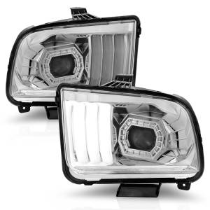 Anzo USA - 121567 | Anzo USA Projector Headlights w/ Light Bar Chrome Housing (2005-2009 Mustang) - Image 2
