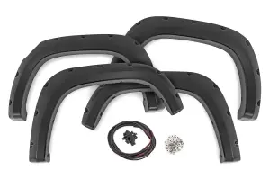 Rough Country - F-C12311-GBA | Rough Country Pocket Fender Flares For Chevrolet Colorado | Black - Image 1