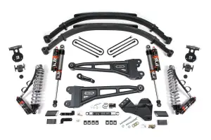 BDS2211FPE | BDS Suspension 5 Inch Lift Kit With Radius Arm & Fox 2.5 Performance Elite Coil-Over Conversion For Ford F-250 / F-350 Super Duty 4WD | Diesel | Rear Lift Leaf Springs, Fox 2.5 Performance Elite Shocks