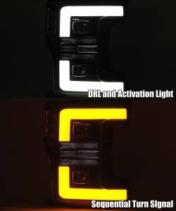 AlphaREX - 880106 | AlphaRex PRO-Series Halogen Projector Headlights For Ford F-250 / F-350 / F-450 / F-550 Super Duty (2017-2019) | Black - Image 4