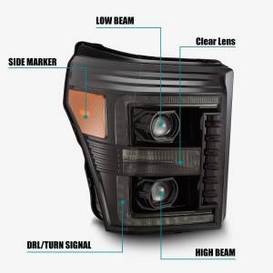 AlphaREX - 880140 | AlphaRex PRO-Series Halogen Projector Headlights For Ford F-250 / F-350 / F-450 / F-550 Super Duty (2011-2016) | Alpha-Black - Image 5