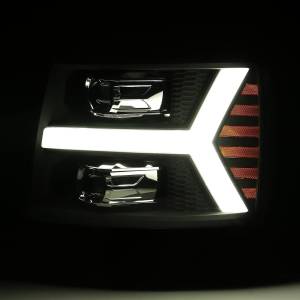 AlphaREX - 880205 | AlphaRex PRO-Series Halogen Projector Headlights For Chevrolet Silverado 1500 / 2500 HD / 3500 HD (2007-2013) | Black - Image 4