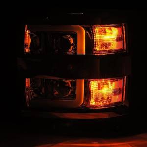 AlphaREX - 880224 | AlphaRex PRO-Series Halogen Projector Headlights For Chevrolet Silverado 2500 HD / 3500 HD (2015-2019) | Black - Image 6